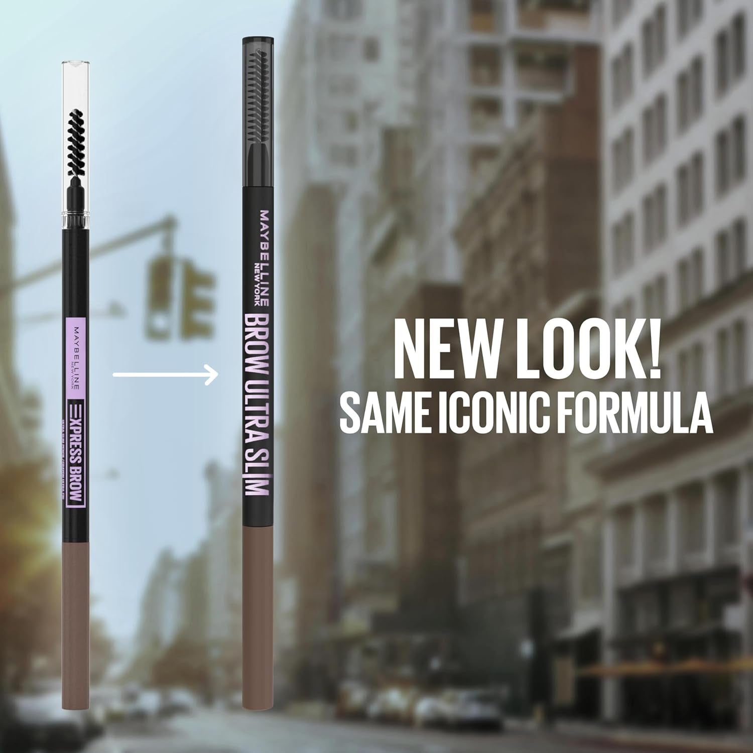 Maybelline Express Brow Ultra Slim Eyebrow Makeup, Brow Pencil with Precision Tip and Spoolie for Defined Eyebrows, Soft Brown, 1 Count